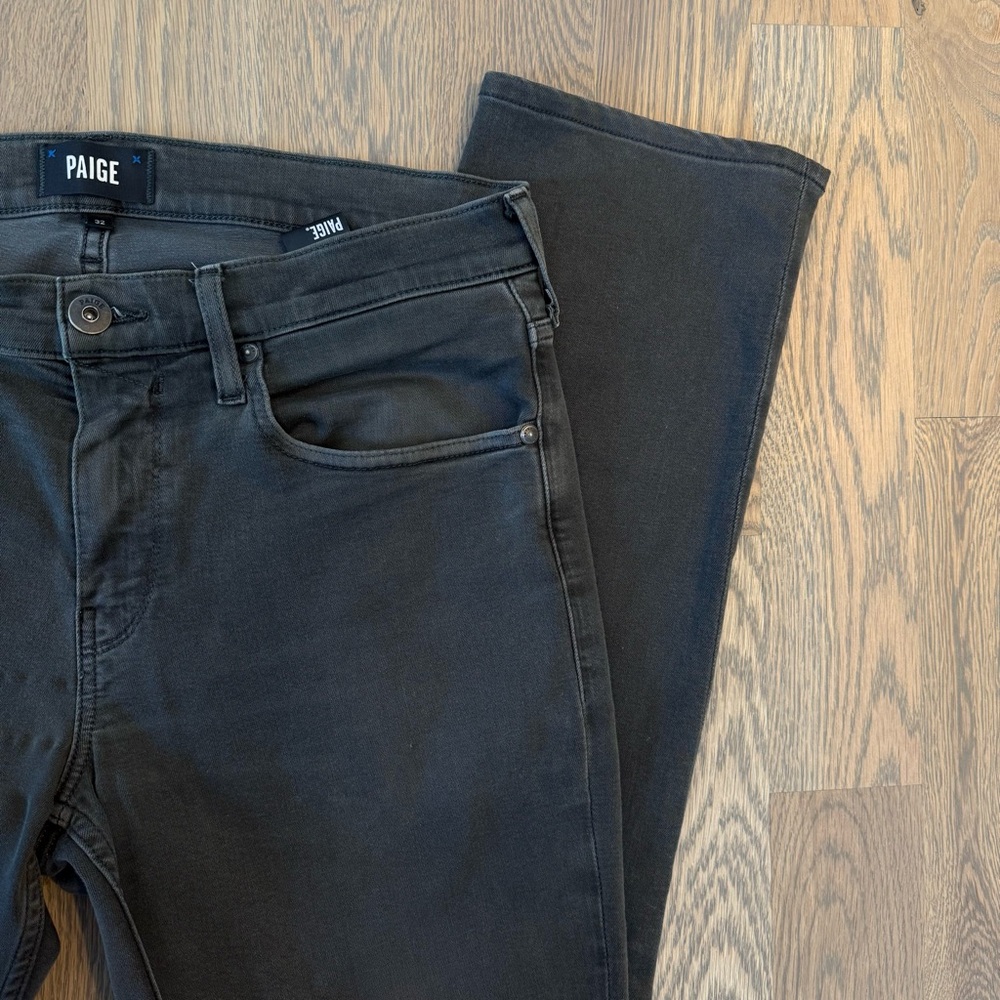 PAIGE Green Gray Denim Jeans - Picture 4 of 7